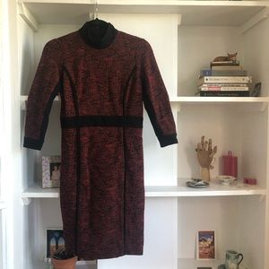 Adorable red and black work dress